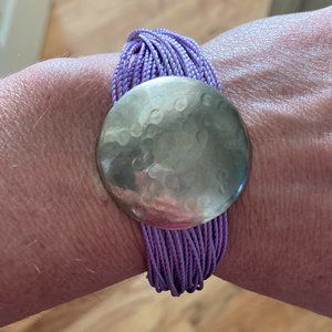 Metal & Fabric Bracelet